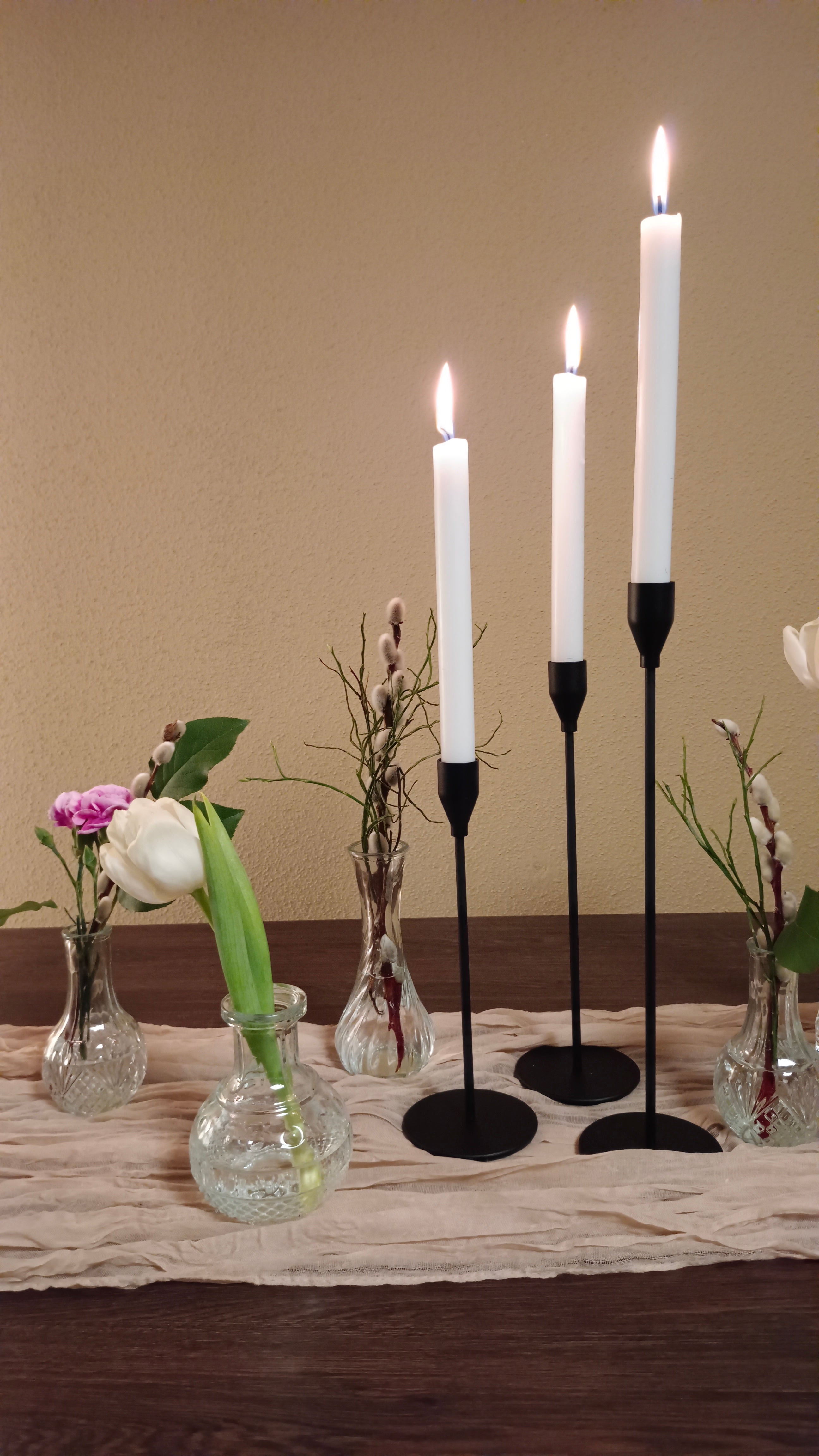 Kerzenständer "Schwarz" 3er-Set